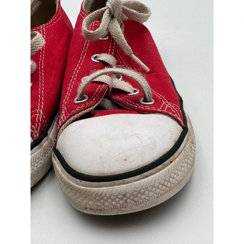 Converse Chuck Taylor All Star Low Top Red Canvas Infant Sneakers Size 10 7J236